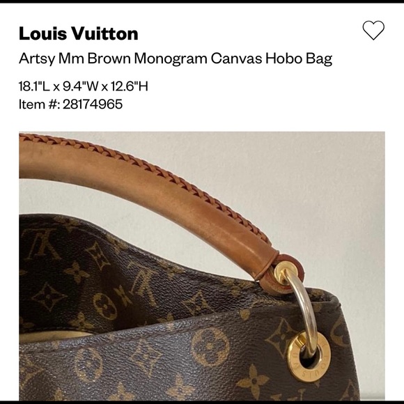 Louis Vuitton Artsy MM! Like new! Authentic with Certificate! - Picture 5 of 11